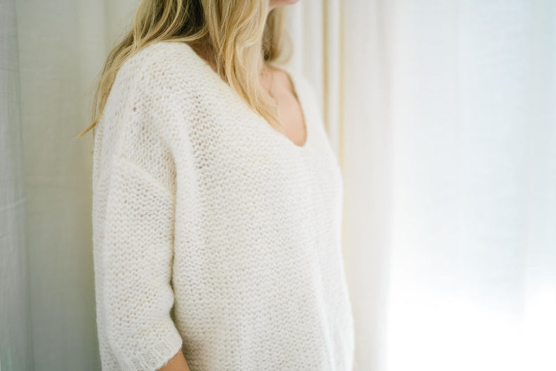 Cream Nuna Brushed Sweater - Sefte