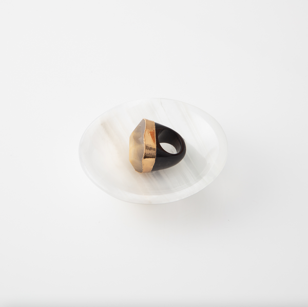 Sefte + The Cristalline White Onyx Tiny Round Dish