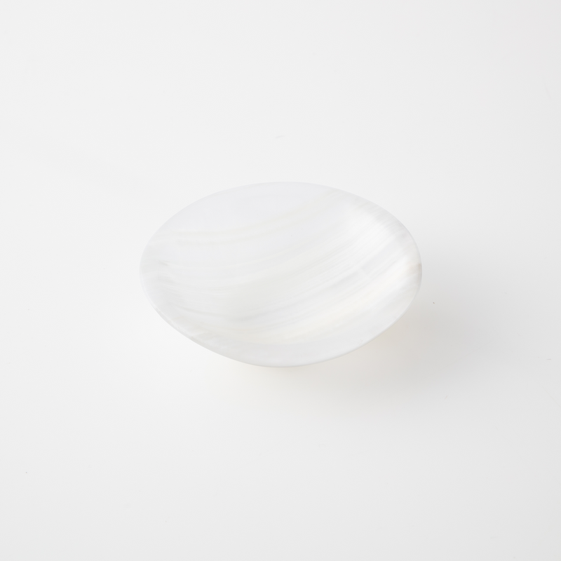 Sefte + The Cristalline White Onyx Tiny Round Dish