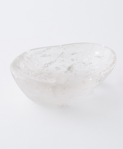 Medium Clear Quartz Freeform Bowl, 5" x 4" - Sefte