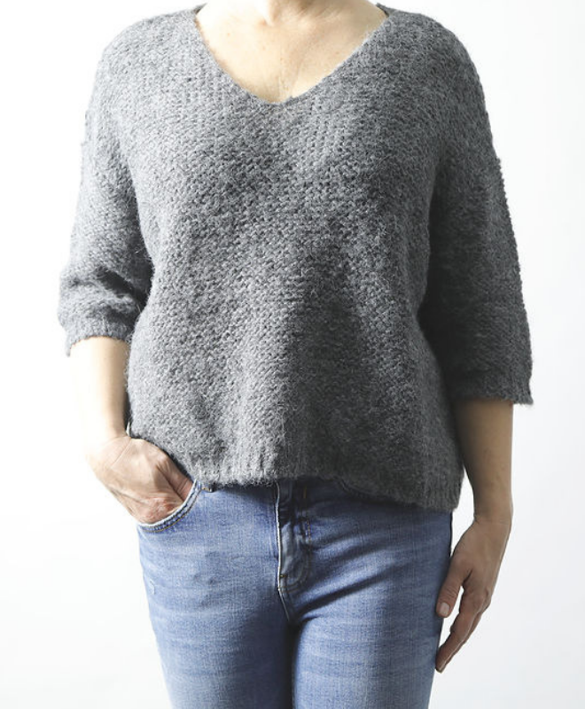 Charcoal Nuna Brushed Sweater - Sefte