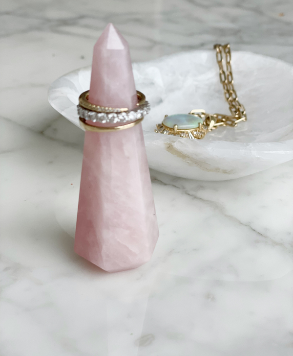Sefte + The Cristalline Rose Quartz Ring Stand